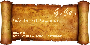 Gábriel Csongor névjegykártya