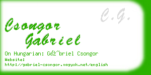 csongor gabriel business card